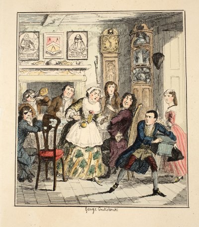 Que me maldigan murmuró Jack Sheppard si alguna vez intento ser honesto de nuevo, ilustración de Jack Sheppard: Una novela de William Harrison Ainsworth, publicada en 1839 de George Cruikshank